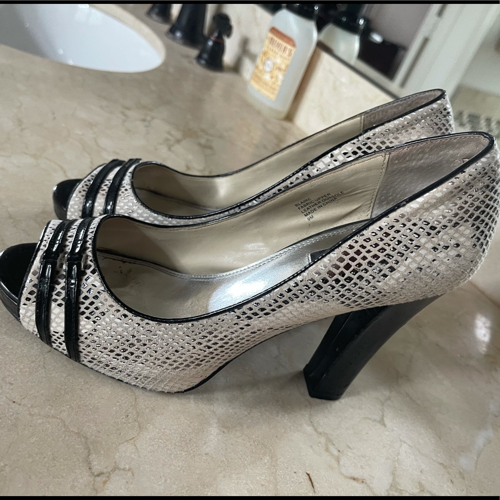 White House Black Market snakeskin heels